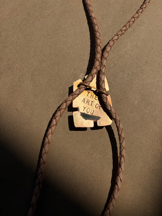 Abstract Turquoise Bolo Tie
