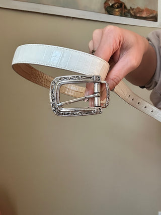 Vintage White or Tan Brighton belt