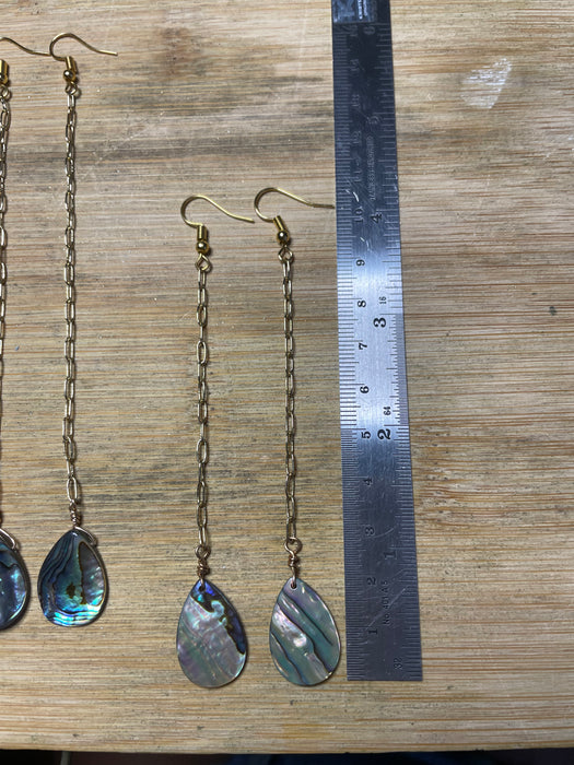 Abalone Gold Duster earrings