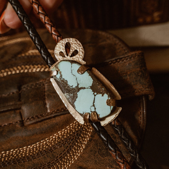 “Deep River Blues” Turquoise bolo tie