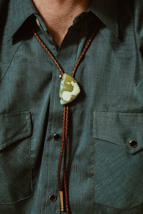 “Sunshine Beating on the Good Times” Turquoise bolo tie