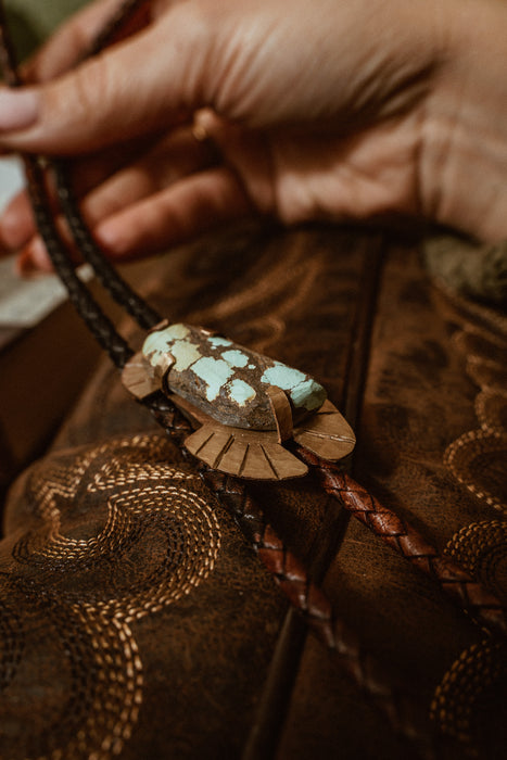 Simple Turquoise bolo tie