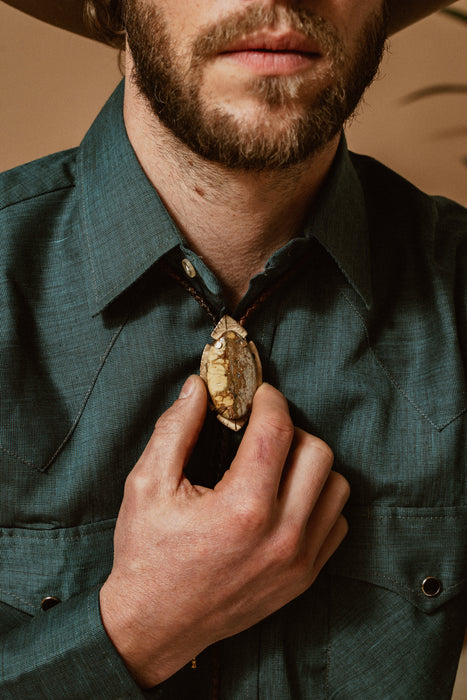 “Wild as the West Texas wind” Turquoise bolo tie