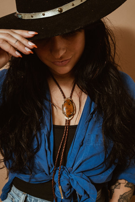 “It becomes so easy to See” Turquoise bolo tie