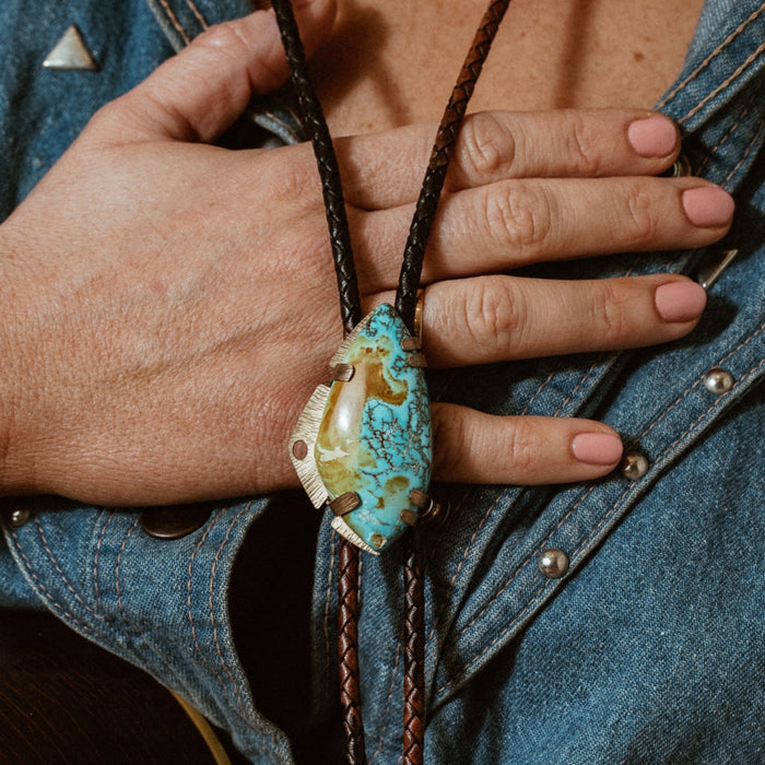 “Free as the Breeze” Turquoise bolo tie