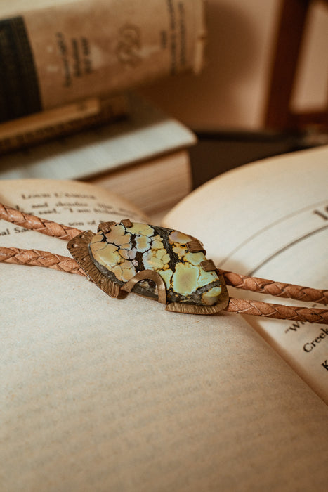 “There’s poetry in your Heart” Turquoise bolo tie