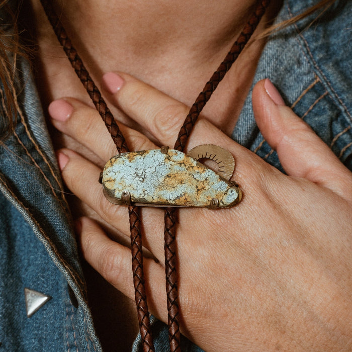 “All is fair in love and war…” Turquoise bolo tie