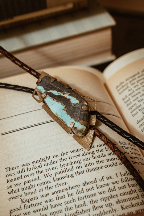 “Frio River blue” Turquoise bolo tie