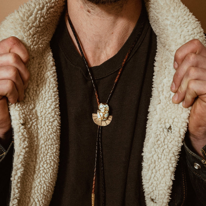 Simple Turquoise bolo tie