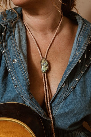 “There’s poetry in your Heart” Turquoise bolo tie
