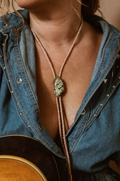 “There’s poetry in your Heart” Turquoise bolo tie