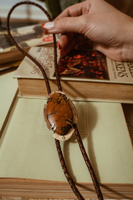 “It becomes so easy to See” Turquoise bolo tie