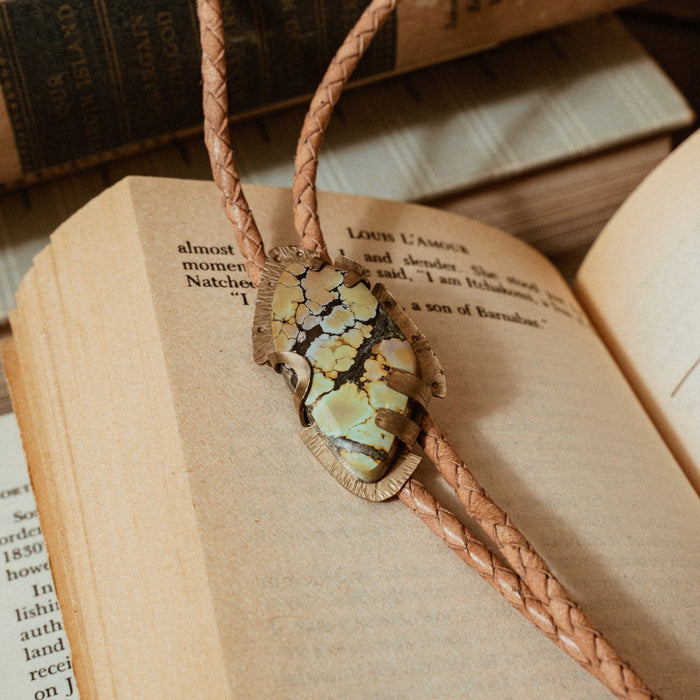 “There’s poetry in your Heart” Turquoise bolo tie